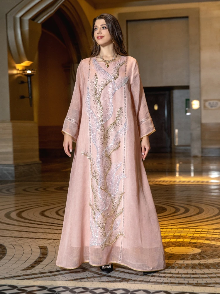 Jalabiya Women Arabic - Eid 무슬림 파티 원피스 여성용 이브닝