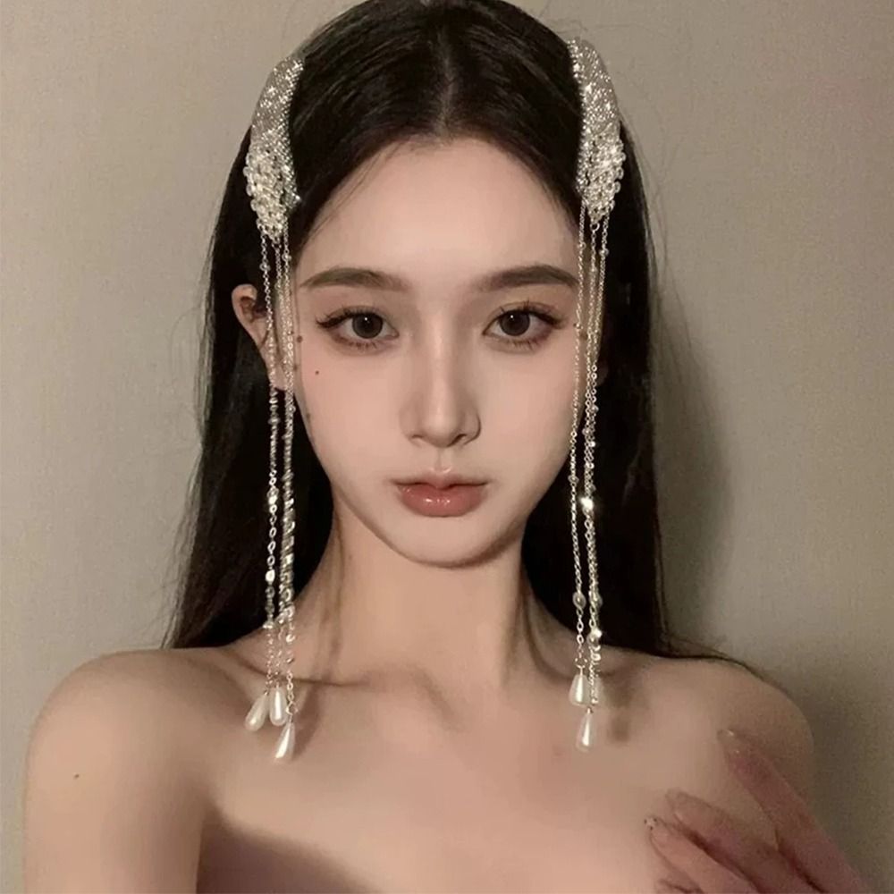 Ethnic Fashion Designer - 1개/1쌍 레트로 태슬 헤어 클립 롱