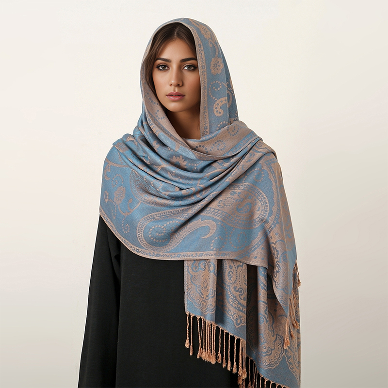 에스닉 스타일 야외 여성 페이즐리 자카드 스카프, 두꺼 - Winter Ethnic Fashion For Women 리뷰 및 가격