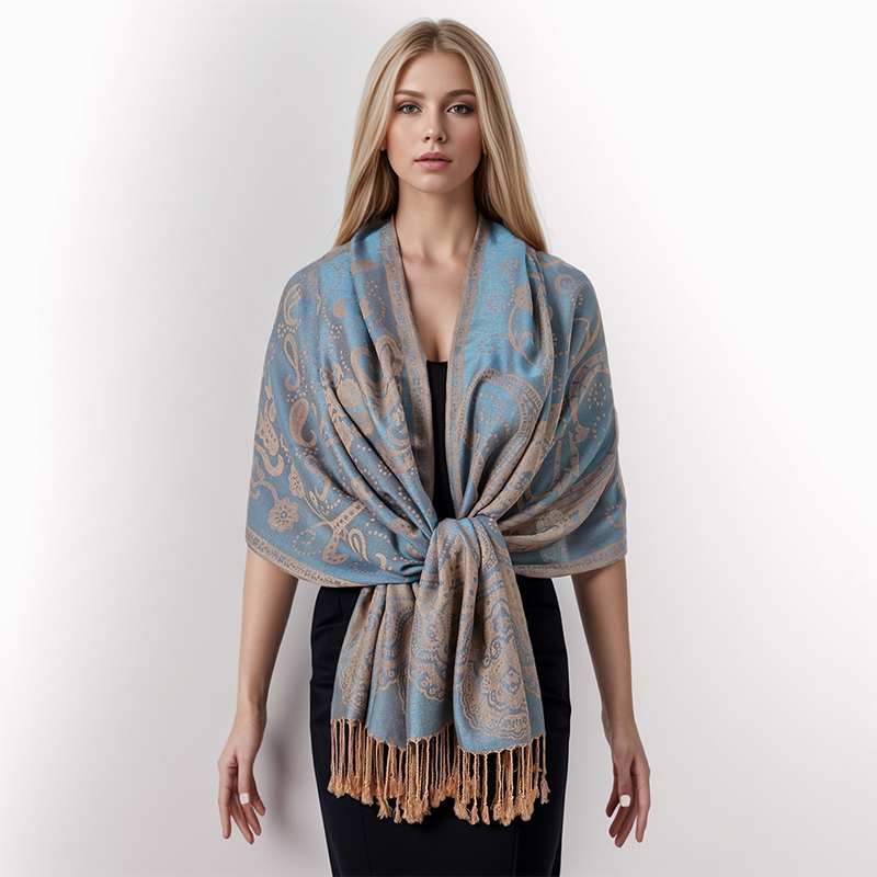 에스닉 스타일 야외 여성 페이즐리 자카드 스카프, 두꺼 - Winter Ethnic Fashion For Women 리뷰 및 가격