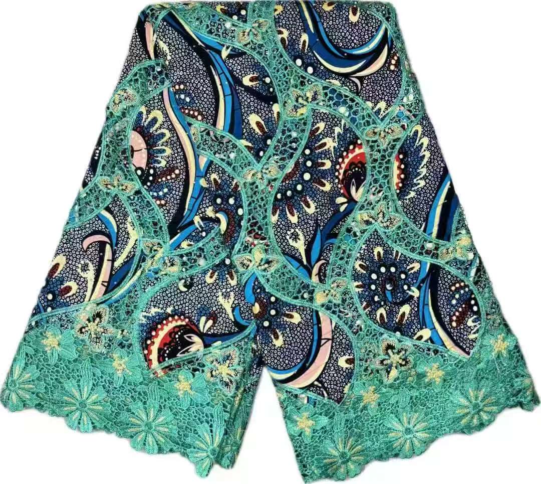 아프리카 헤비 왁스 레이스 원단, 3D 꽃 자수 코드  - African Ankara Print 리뷰 및 가격