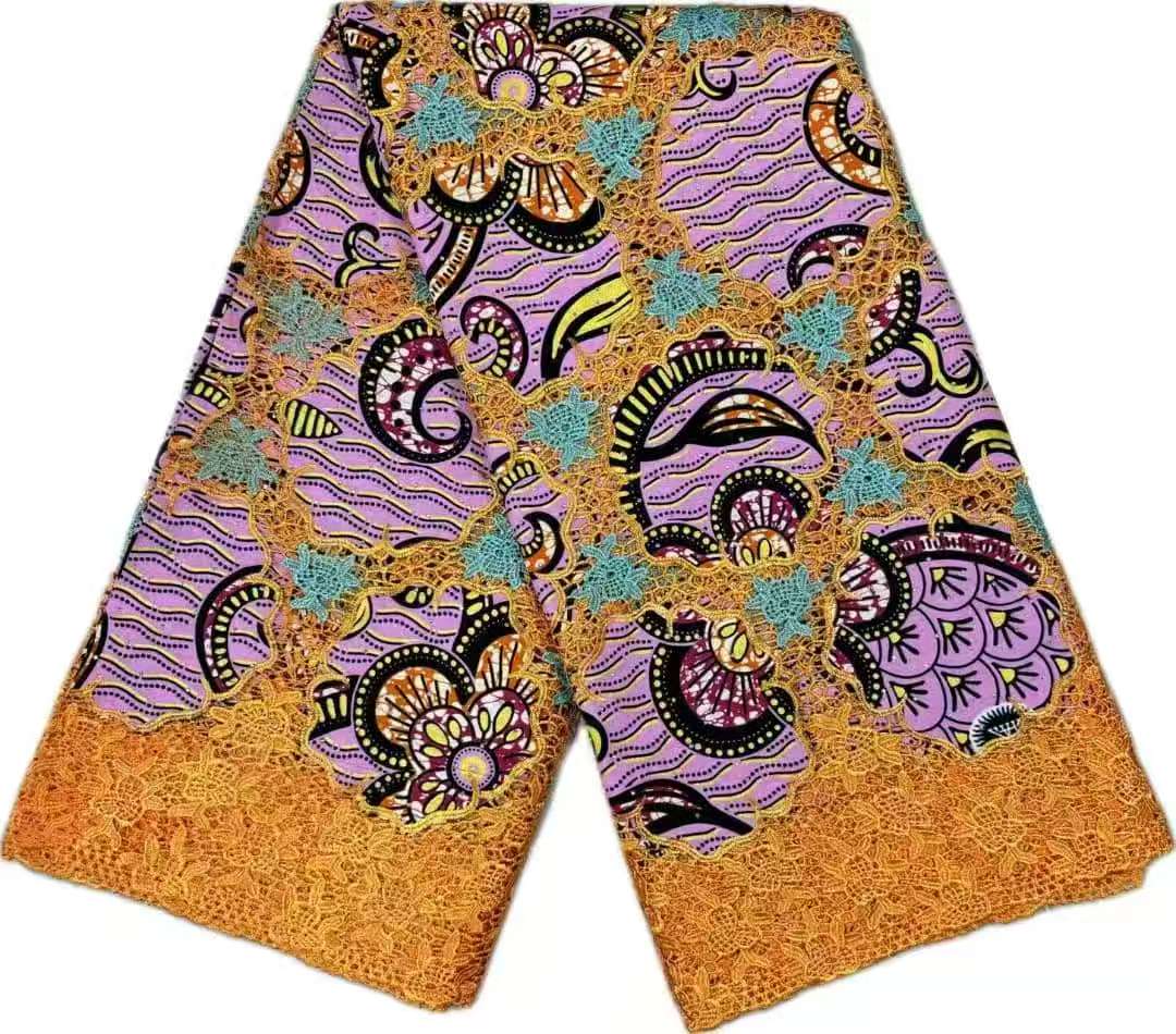아프리카 헤비 왁스 레이스 원단, 3D 꽃 자수 코드  - African Ankara Print 리뷰 및 가격