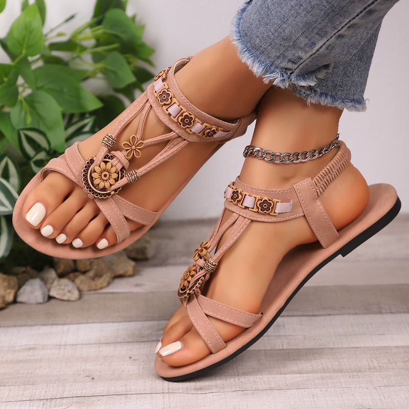 빈티지 에스닉 바람 부드러운 단독 샌들 여성 Boho  - Ethnic And Fashion 리뷰 및 가격
