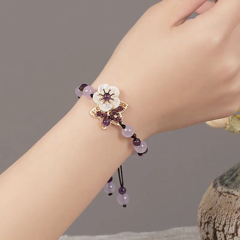 중국 크리스탈 모리 팔찌 모리 걸 퍼플 민족 스타일 앤 - Ethnic Fashion For Ladies 리뷰 및 가격