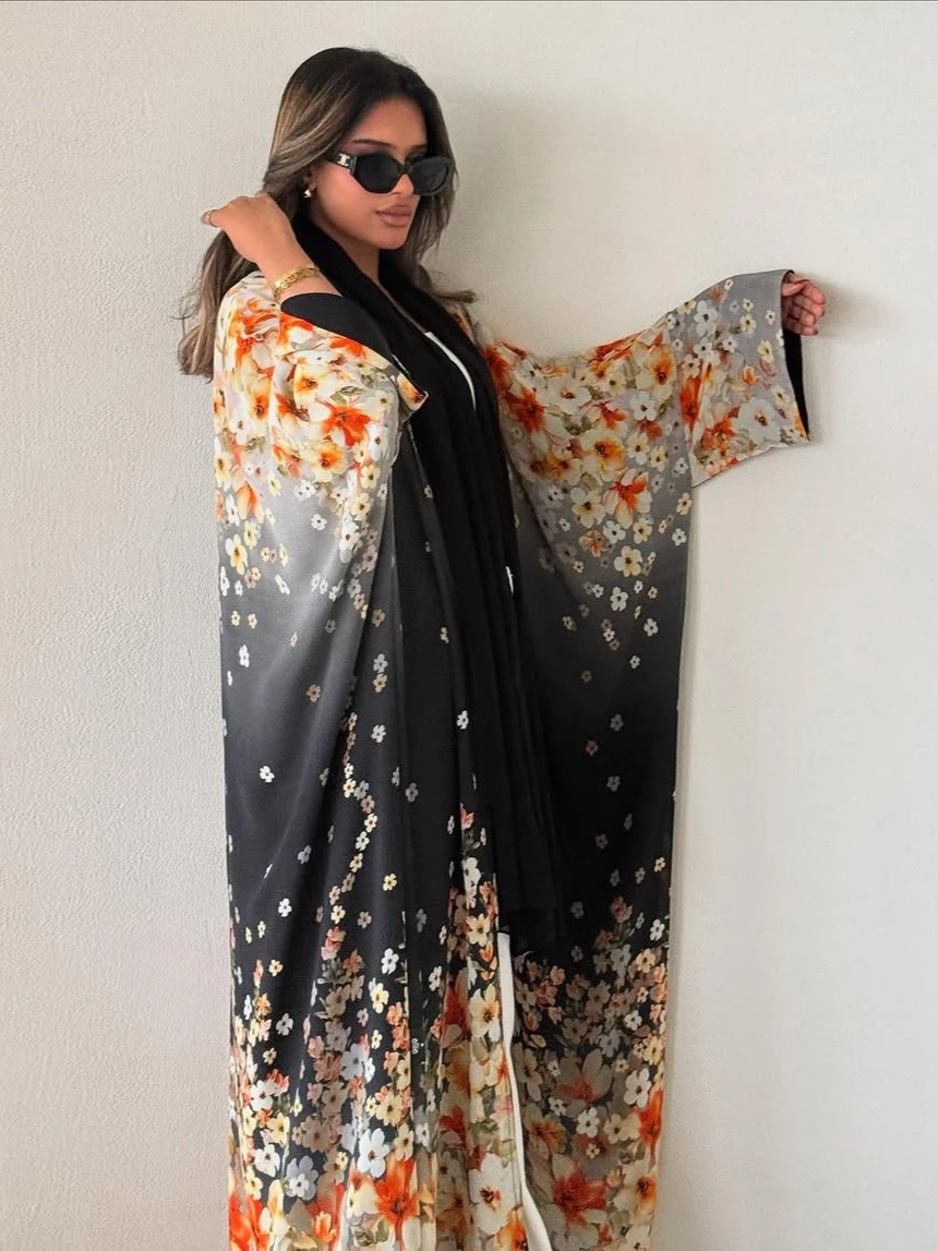 이슬람 여성 abaya 카디건 프린트 드레스 라마단 e - Jalabiya Women Arabic 리뷰 및 가격