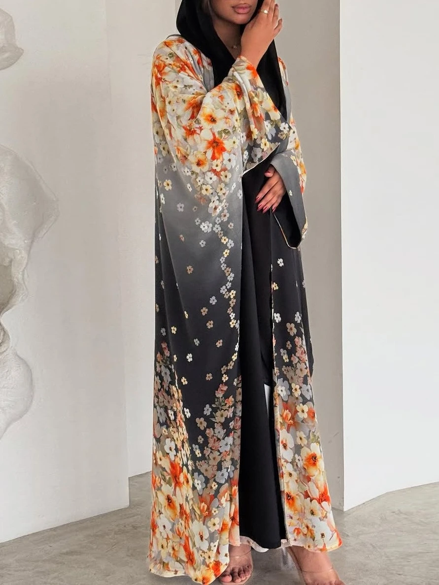 이슬람 여성 abaya 카디건 프린트 드레스 라마단 e - Jalabiya Women Arabic 리뷰 및 가격