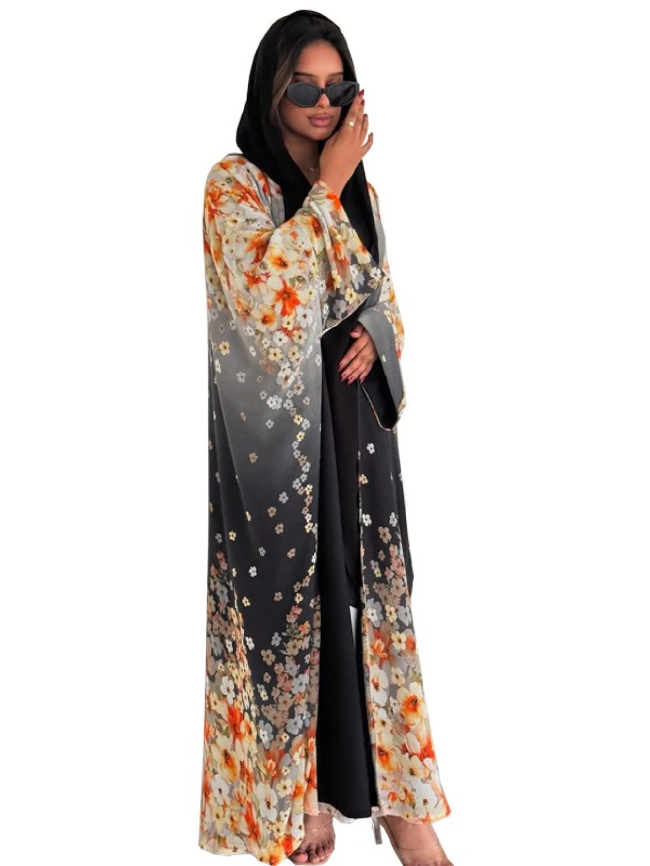 이슬람 여성 abaya 카디건 프린트 드레스 라마단 e - Jalabiya Women Arabic 리뷰 및 가격