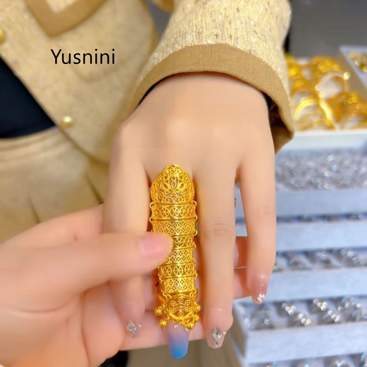 뜨거운 판매 새로운 두바이 쥬얼리 24K 금 도금 속이 - Ethnic Fashion Dubai 리뷰 및 가격