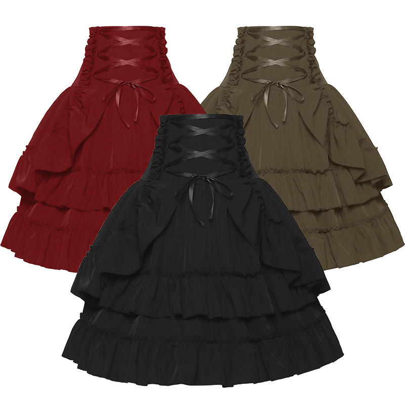 위시 뉴 빅토리아 시대 여성 스커트 르네상스 멀티 레이 - Ethnic Fashion For Ladies 리뷰 및 가격