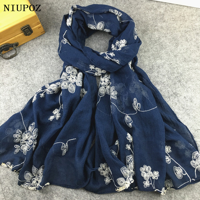 민족 자수 여성 겨울 풀라, 우아한 꽃, 긴 스카프,  - Winter Ethnic Fashion For Women 리뷰 및 가격