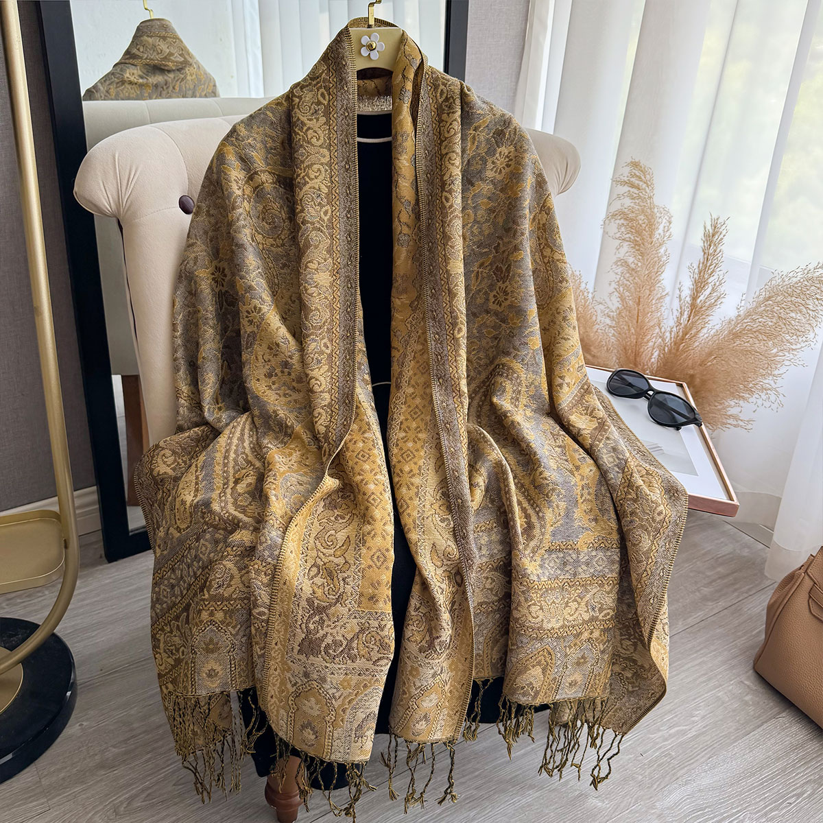 2025 태슬 블랭킷 디자인 에스닉 스타일 두꺼운 파시 - Ethnic Fashion Designer 리뷰 및 가격