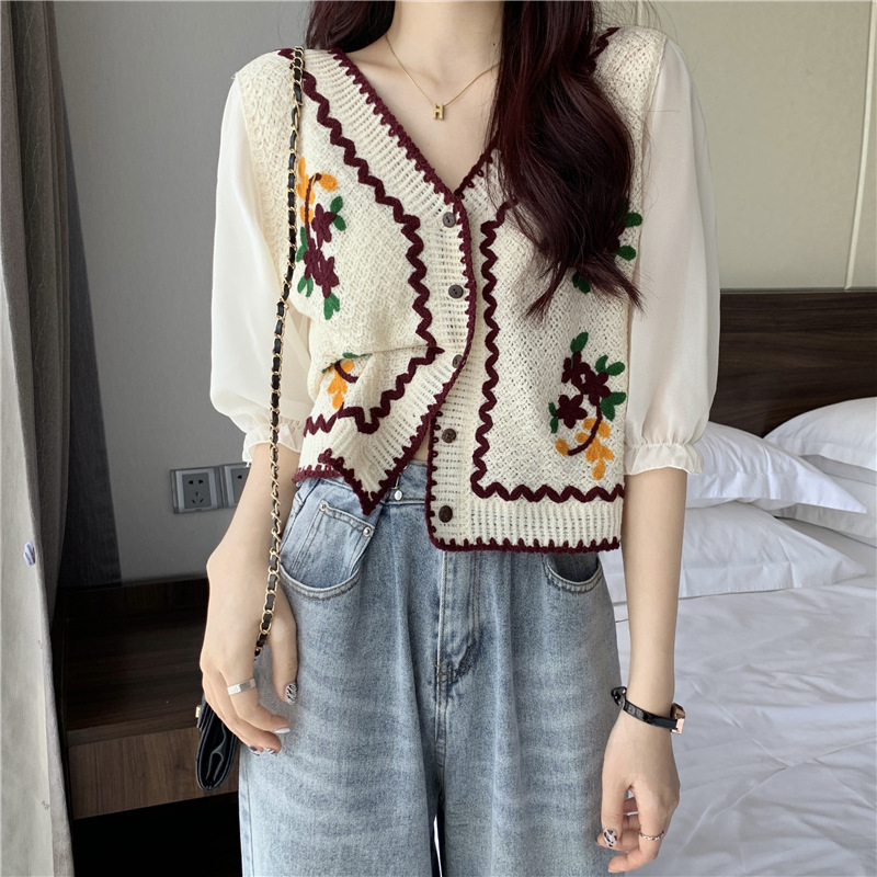 한국 스타일 자수 디자인 오픈 가디건 탑 여성 패션 봄 - Ethnic Fashion Designer 리뷰 및 가격