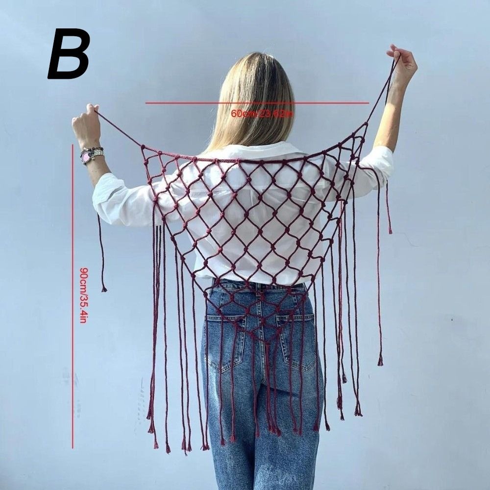 보헤미안 네트 프린지 스카프 숄 장식 태슬 에스닉 디자 - Ethnic Fashion Designer 리뷰 및 가격