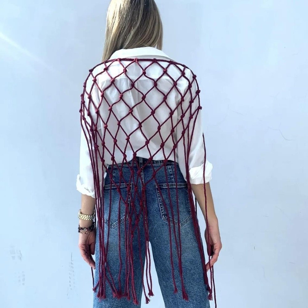 보헤미안 네트 프린지 스카프 숄 장식 태슬 에스닉 디자 - Ethnic Fashion Designer 리뷰 및 가격